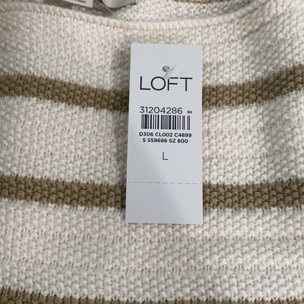 Striped Ruffle Strap Sweater Tank size L - Picture 6 of 8